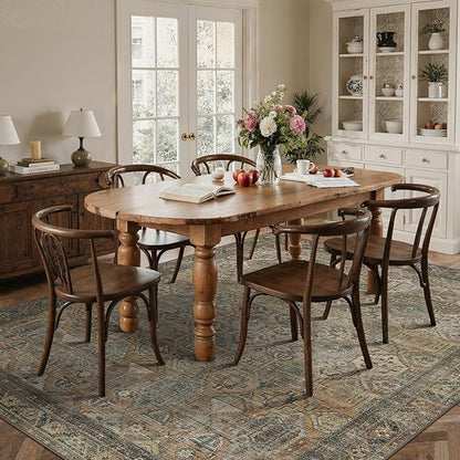 GENIMO 3x5 Area Rugs for Living Room, Machine Washable Non Slip Vintage Rugs - Image 4