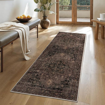 GENIMO 2'6"x6 Runner Rugs for Hallway, Machine Washable Non Slip Vintage Rugs - Image 3