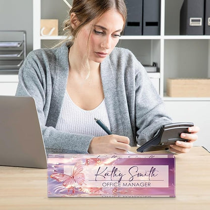 Personalized Name Plate for Desk, Custom Desk Name Plate, Acrylic Name Plate - Image 6