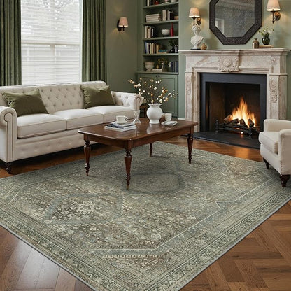 GENIMO 8x10 Area Rugs for Living Room, Machine Washable Non Slip Rugs, Low Pile - Image 3