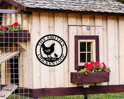 Personalized Metal Coop Sign, Custom Chicken Name Sign, Chicken Coop Decor - Image 3