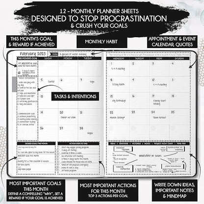 Life & Goal Planner – Undated Daily, Weekly & Monthly Organizer - Image 4
