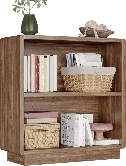 ChooChoo 2-Tier Bookcase, Small Wooden Bookshelf, Farmhouse Bookshelf by ChooChoo