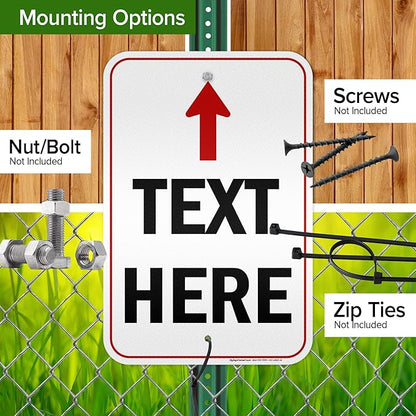 Custom Arrow, Custom Directional Sign, Up Arrow, 12x18 Inches, 3M EGP Reflective - Image 5