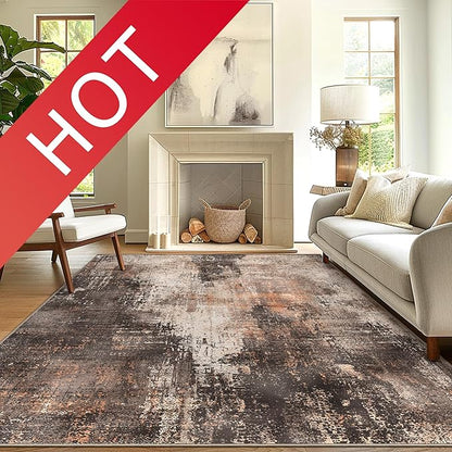 GENIMO Washable Area Rugs for Living Room, 10x14 Vintage Non Slip Rugs - Image 9