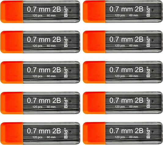 Bild Premium 1200 leads of 0.7 mm 2B Mechanical Pencil Lead Refills by Bild