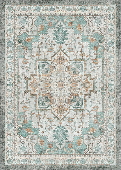 GENIMO 8x10 Area Rugs for Living Room, Machine Washable Non Slip Vintage Rugs - Image 7