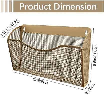 EasyPAG 3 Single Pocket Wall File Organizer, Mesh Hanging File Folder Organizer - Image 8
