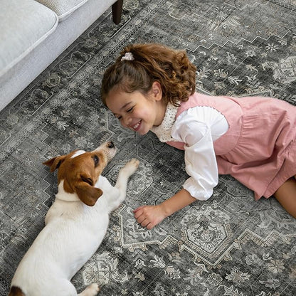 GENIMO 2x10 Runner Rugs for Hallway, Machine Washable Non Slip Vintage Rugs - Image 3