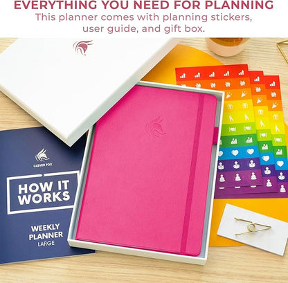Clever Fox Planner Large – Undated Weekly & Monthly Planner - Image 3