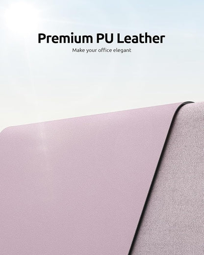YSAGi Leather Desk Pad Protector, Office Desk Mat, Large Mouse Pad, Non-Slip PU - Image 2