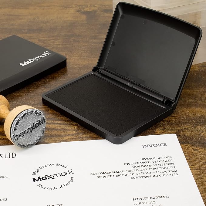MaxMark Large Premium Purple Ink Stamp Pad - Image 5