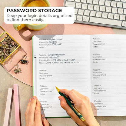 Clever Fox Password Book with alphabetical tabs. Internet Address Organizer - Image 3