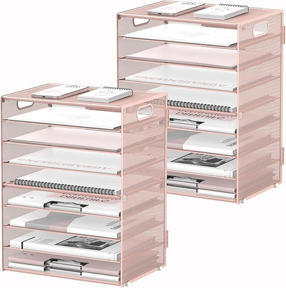 DALTACK 9-Tier Paper Letter Tray Desk Organizer by DALTACK