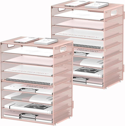 DALTACK 9-Tier Paper Letter Tray Desk Organizer by DALTACK