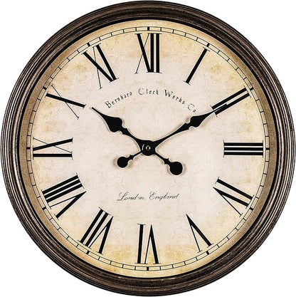 Bernhard Products Large Decorative Wall Clock 20 Inch Silent Non Ticking by BernhardProducts
