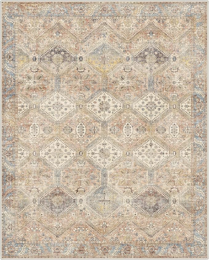 GENIMO 8x10 Area Rugs for Living Room, Machine Washable Non Slip Vintage Rugs - Image 5