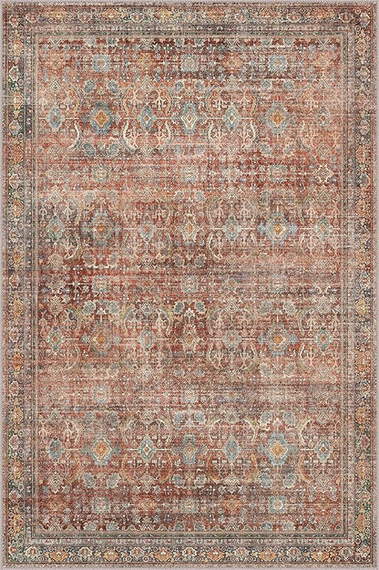 GENIMO 6x9 Area Rugs for Living Room, Machine Washable Non Slip Vintage Rugs - Image 8