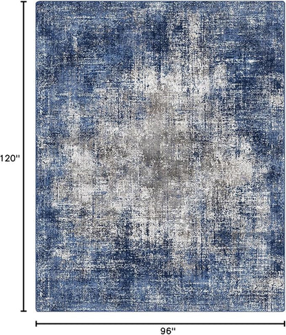 GENIMO Washable Area Rugs for Living Room, 8x10 Modern Non Slip Rugs, Low Pile - Image 2