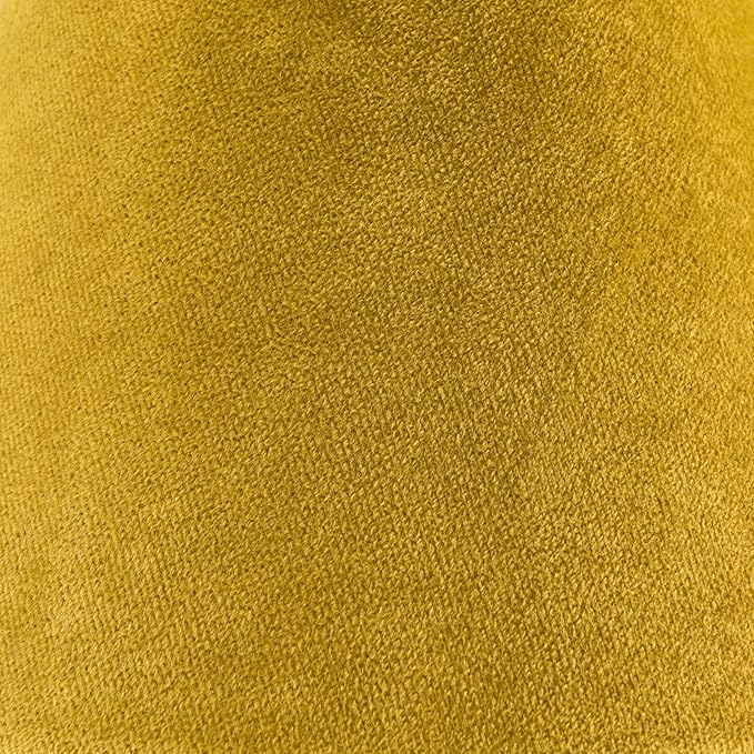 GO&SO Yellow Velvet Drum Lamp Shade Set of 2 Medium 13" Top x 13" Bottom x 10" - Image 3
