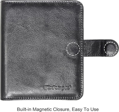 Wisdompro Business Card Book Organizer, Premium PU Leather Wallet Name Credit - Image 5