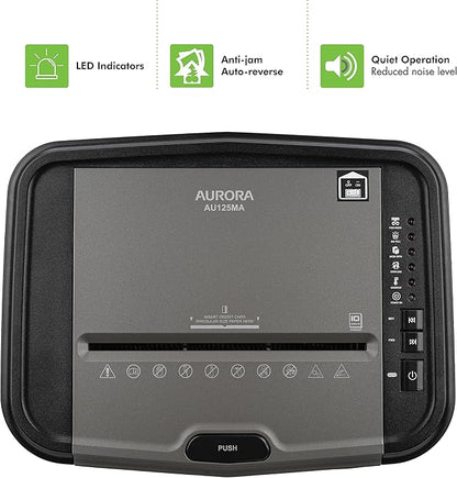 Aurora Professional Grade AU125MA 120-Sheet Auto Feed High-Security Micro-Cut - Image 6