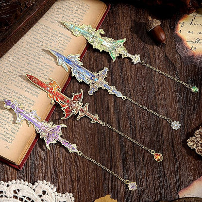 4pcs Fantasy Sword Bookmarks for Books, Planners - Image 2