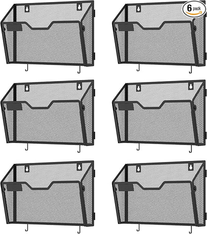 Docnest 6 Pack Hanging Wall File Holders, Mesh Wall Letter File Holder by DocNest