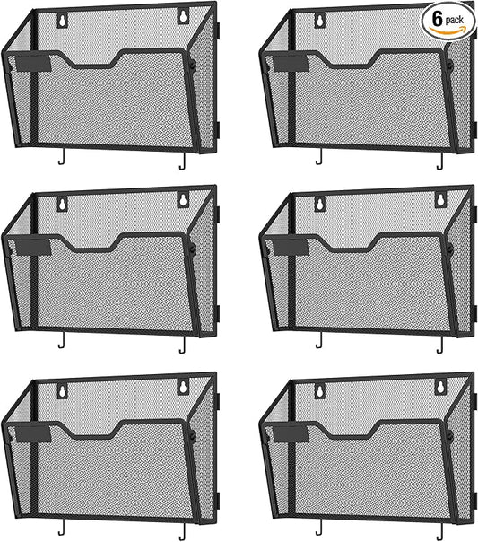 Docnest 6 Pack Hanging Wall File Holders, Mesh Wall Letter File Holder by DocNest