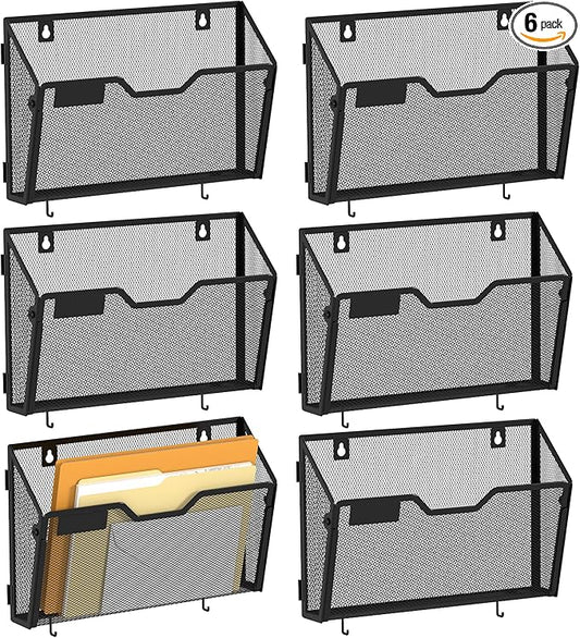 YINGHUA 6 Pack Mesh File Holders Wall Mounted by Unknown