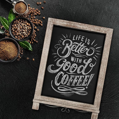 HBCY Creations Rustic Weathered Wooden Tabletop Chalkboard - Image 5