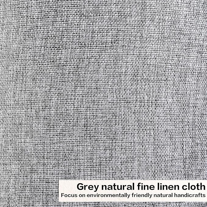 Gray Drum Lamp Shades Set of 2 Medium 13" Top x 13" Bottom x 10" High - Image 2
