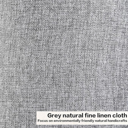 Gray Drum Lamp Shades Set of 2 Medium 13" Top x 13" Bottom x 10" High - Image 2